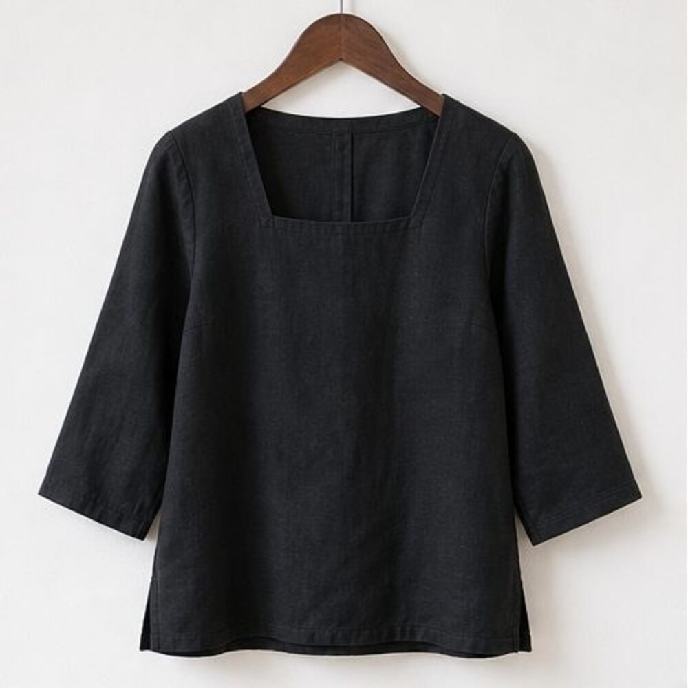 Black V Neck Top